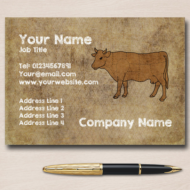 Steak Cow Personalised Business Cards