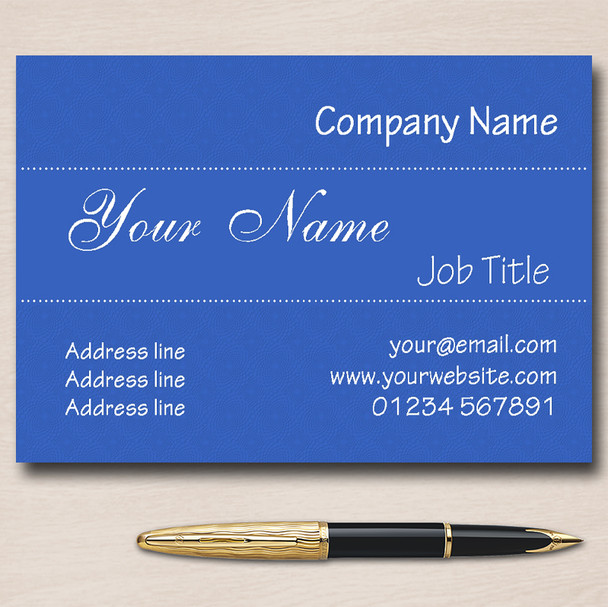 Swirly Blue Personalised Business Cards