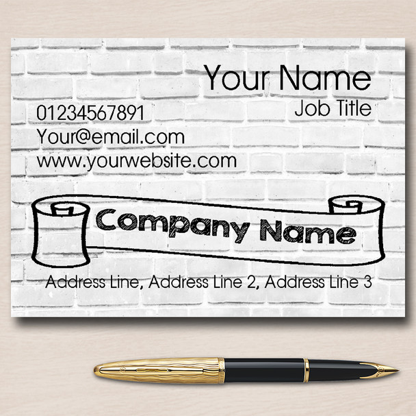 White Wall Personalised Business Cards