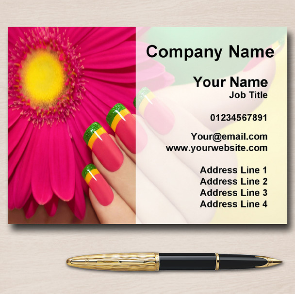 Nail Manicure Pedicure Beauty Salon Personalised Business Cards