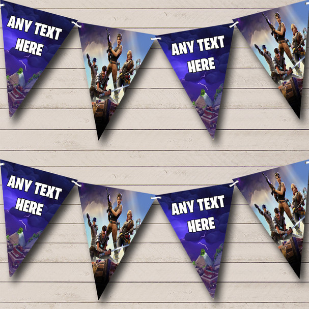 Fortnite Game Birthday Party Bunting Banner Garland Flags