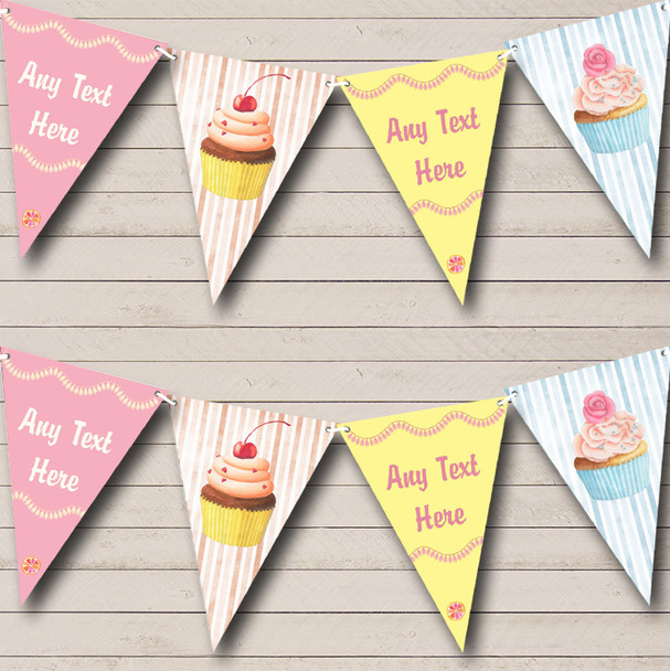 Pastel Cupcake Cake Baking Children's Party Bunting