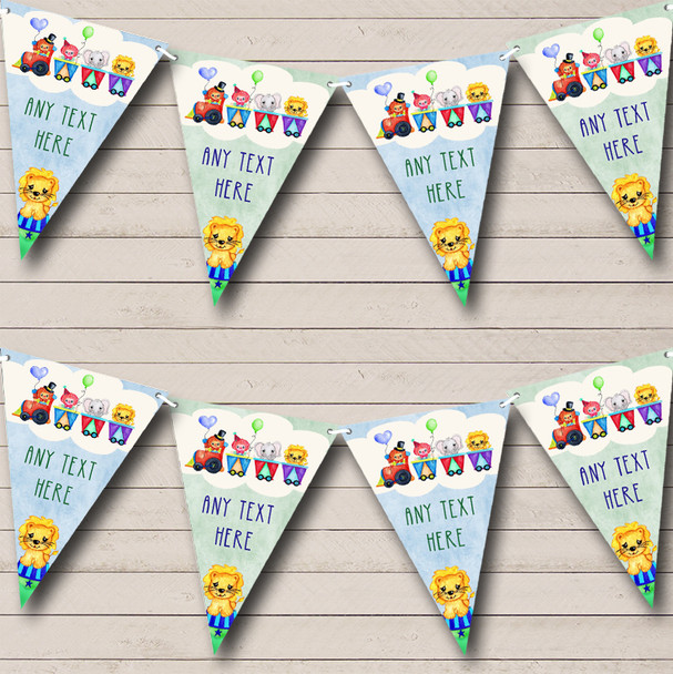 Watercolour Circus Animals Children's Party Bunting