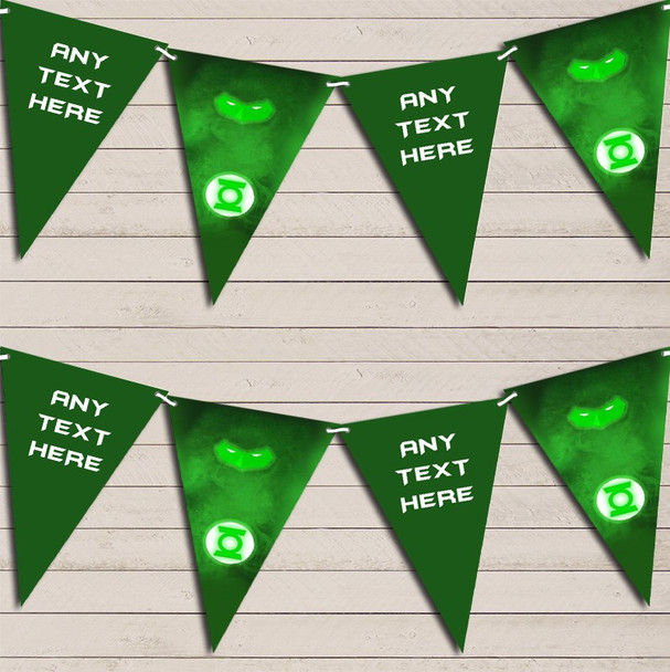 Superhero Green Lantern Children's Birthday Bunting Garland Party Banner