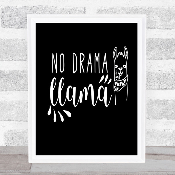 Llama Quote Print Black & White
