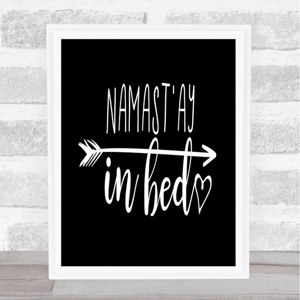 Namaste Quote Print Black & White