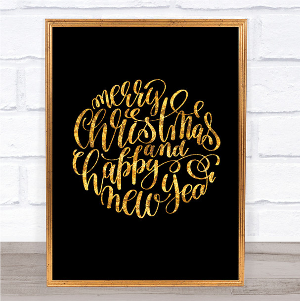 Christmas Merry Xmas Happy New Year Quote Print Poster Word Art Picture
