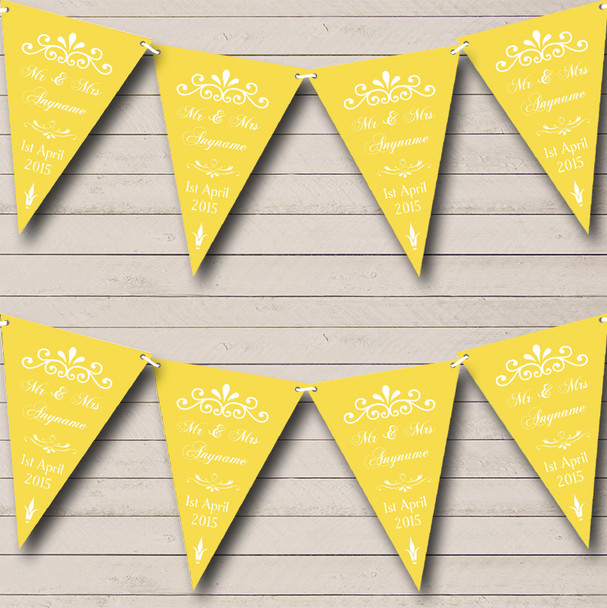 Vintage Regal Engagement Gold Yellow Engagement Party Bunting
