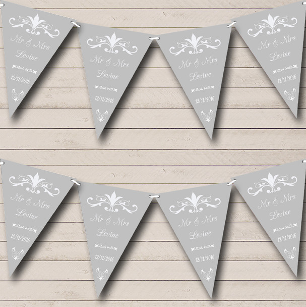Regal Or Silver Grey Engagement Party Bunting