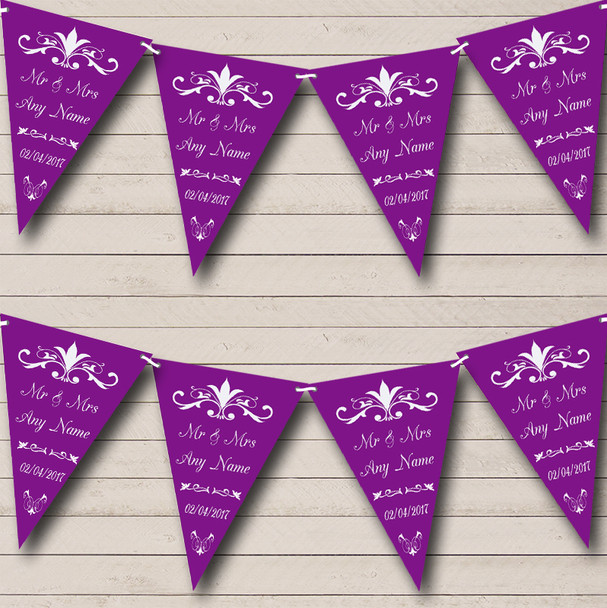 Regal Or Dark Amethyst Engagement Party Bunting