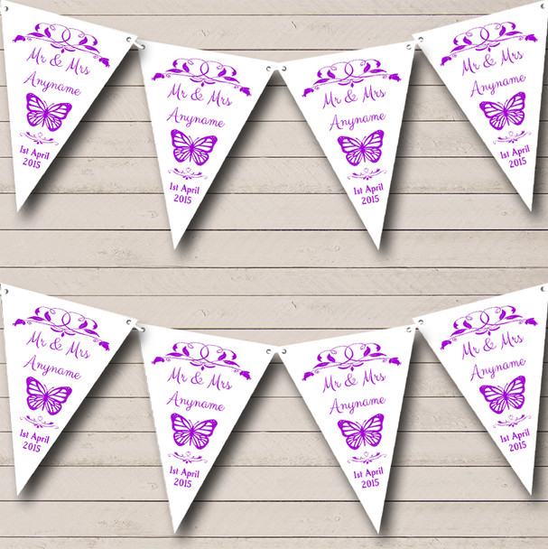 Butterfly Engagement Butterfly Purple Engagement Party Bunting