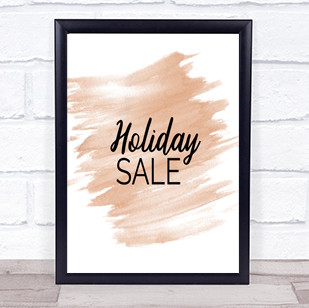 Holiday Sale Quote Print Watercolour Wall Art
