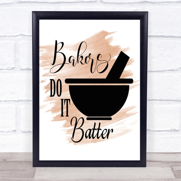 Bakers Do It Batter Quote Print Watercolour Wall Art