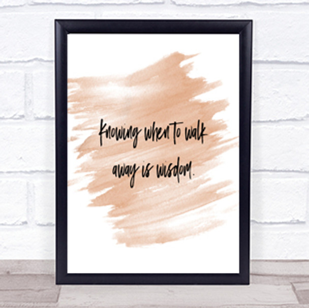 Knowing When Quote Print Watercolour Wall Art