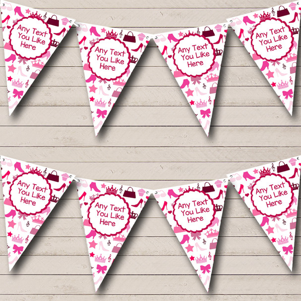 Pink Girls Handbags Shoes Princess Hen Do Night Party Bunting