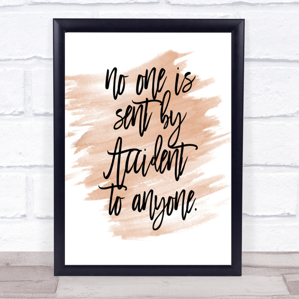 Sent By Accident Quote Print Watercolour Wall Art