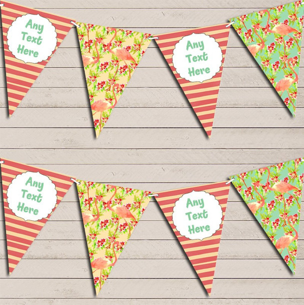 Tropical Hawaiian Beach Luau Lei Flamingo Hen Do Party Bunting