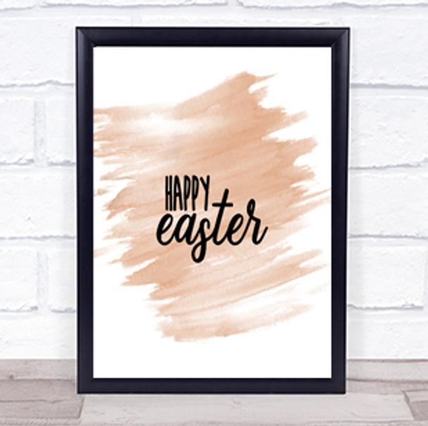 Happy Easter Quote Print Watercolour Wall Art