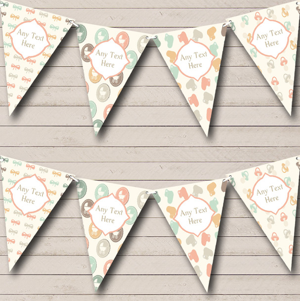 Neutral Pram Bows Welcome Home New Baby Bunting