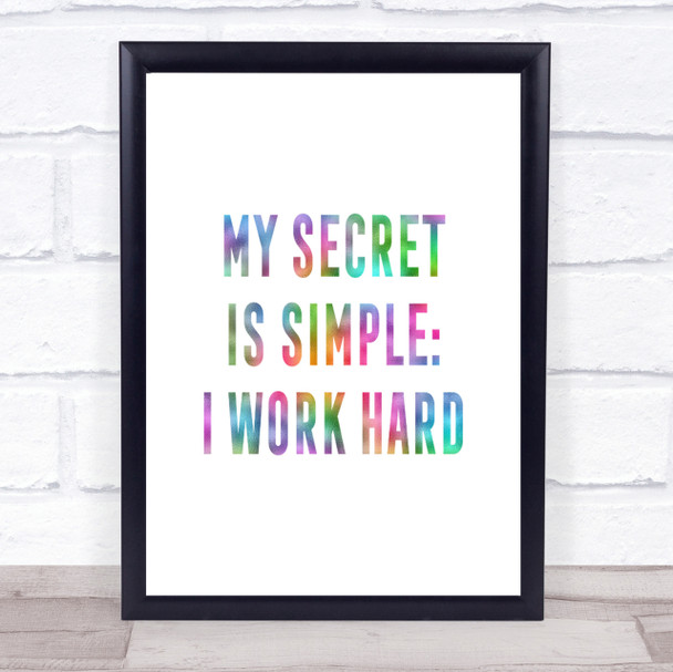 My Secret Rainbow Quote Print