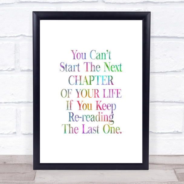 Next Chapter Rainbow Quote Print
