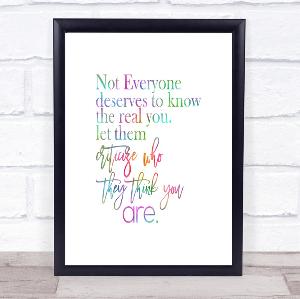 Real You Rainbow Quote Print