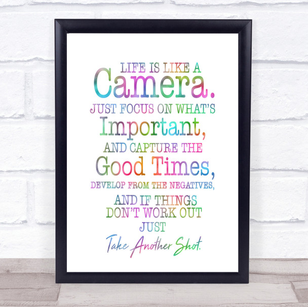Camera Rainbow Quote Print