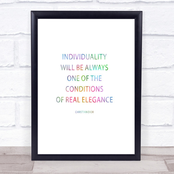 Christian Dior Individuality Rainbow Quote Print