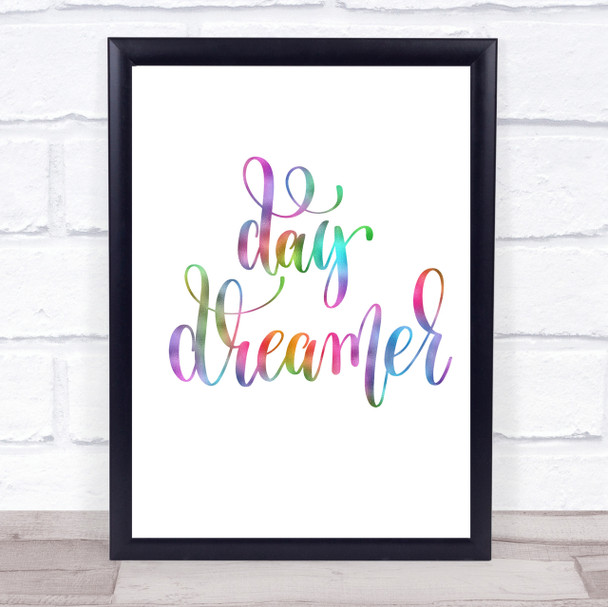 Day Dreamer Rainbow Quote Print