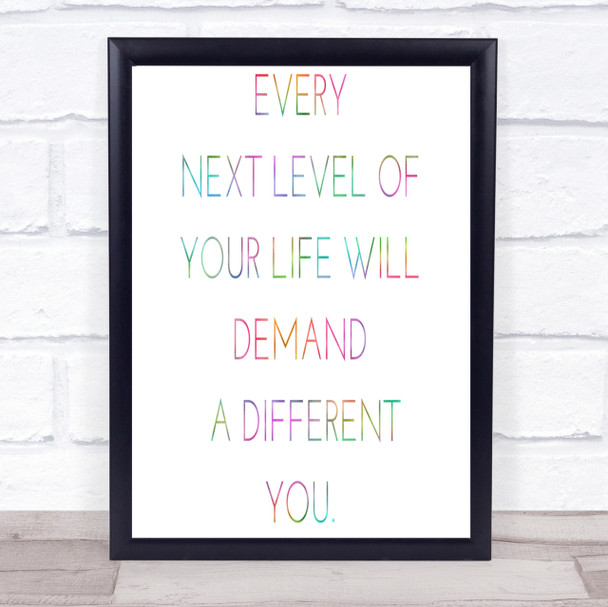 Demand A Different You Rainbow Quote Print