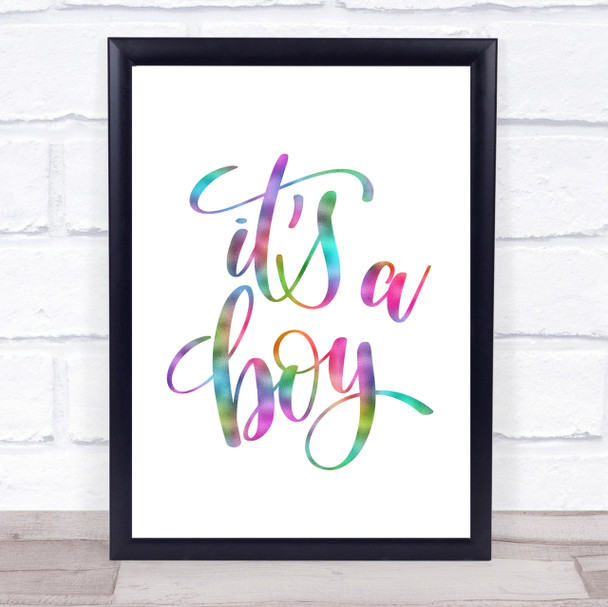 A Boy Rainbow Quote Print