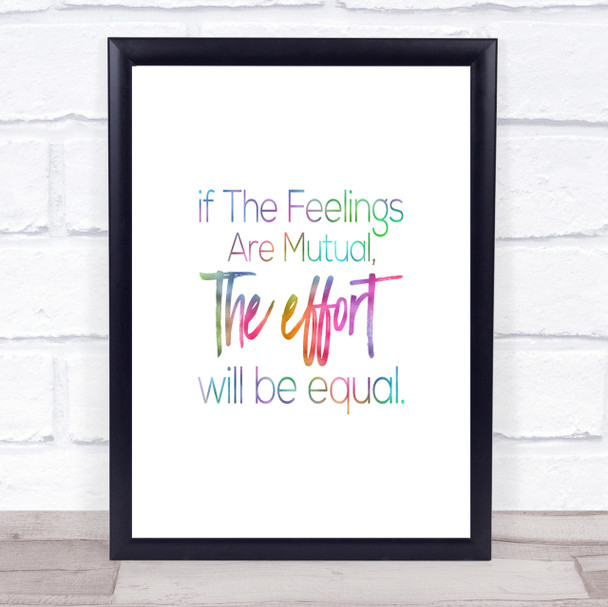 Equal Effort Rainbow Quote Print