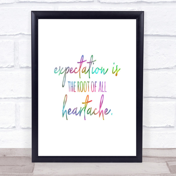 Expectation Rainbow Quote Print