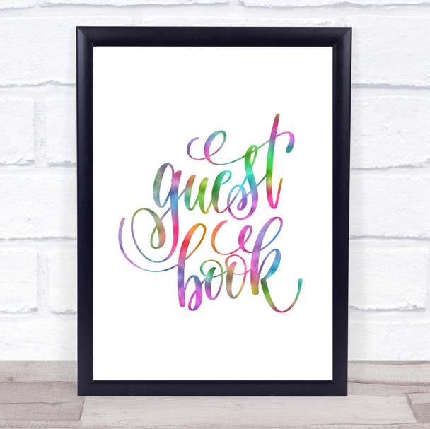 Guest Book Rainbow Quote Print Guest Book Rainbow Quote Print