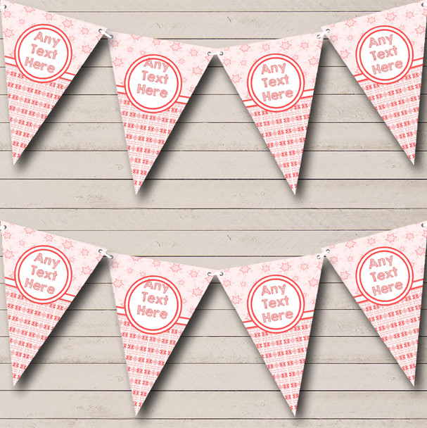 Winter Snowflakes Red Christmas Bunting