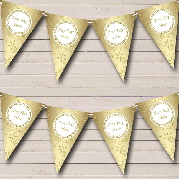 Snowflake Golden Winter Christmas Bunting