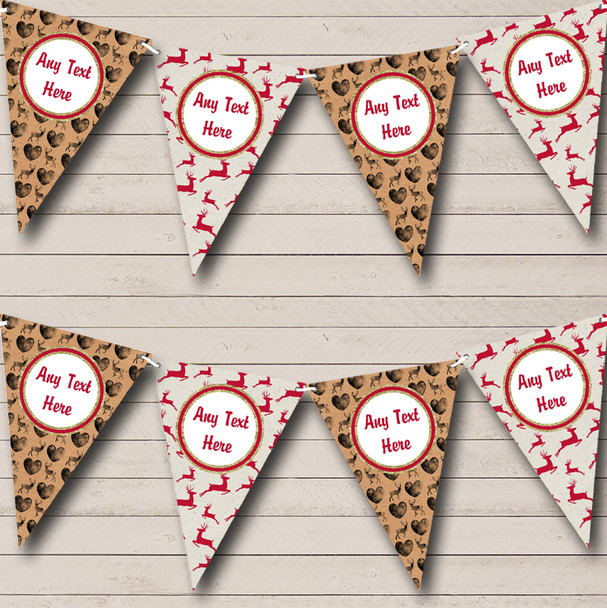 Reindeers & Hearts Christmas Bunting