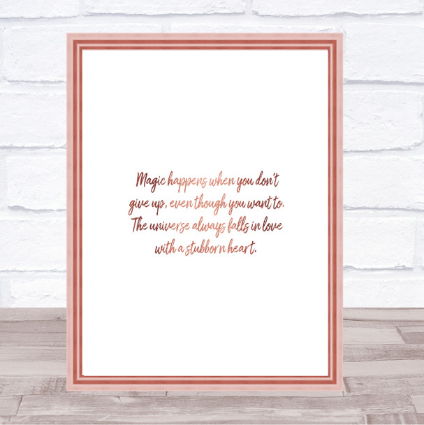 Stubborn Heart Quote Print Poster Rose Gold Wall Art Stubborn Heart Quote Print Poster Rose Gold Wall Art