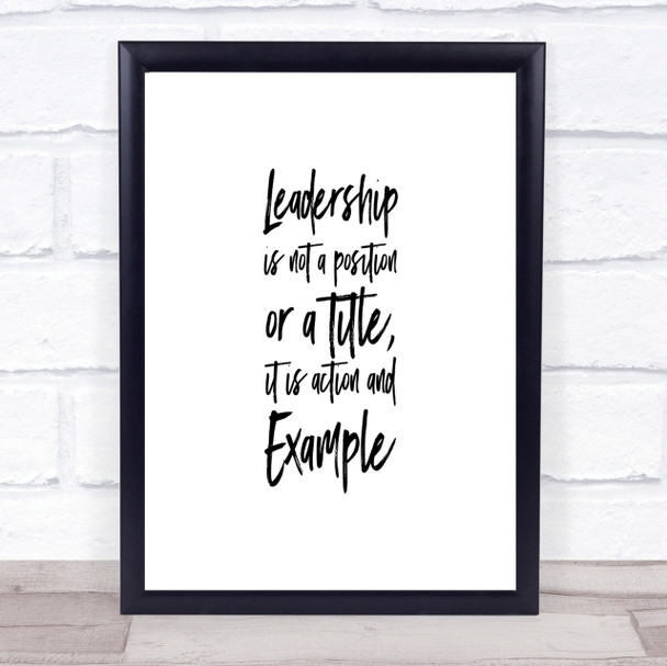 Leadership Quote Print Poster Typography Word Art Picture