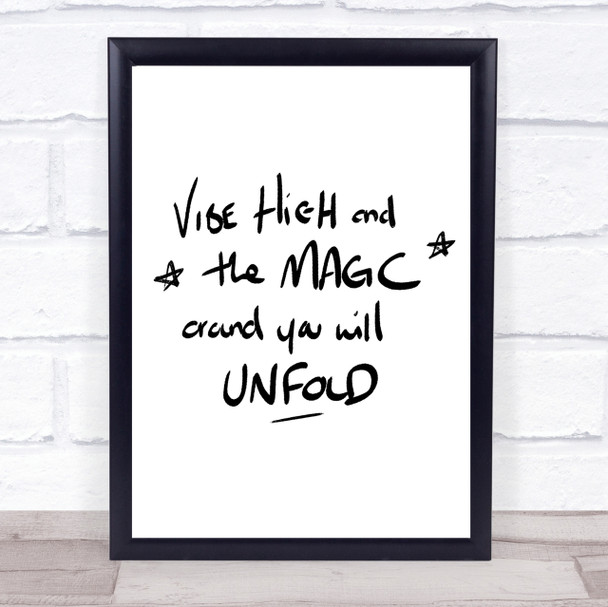 Ride High Magic Quote Print Poster Typography Word Art Picture