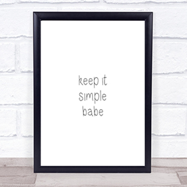 Simple Babe Quote Print Poster Typography Word Art Picture Simple Babe Quote Print Poster Typography Word Art Picture
