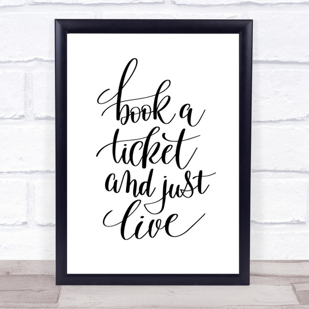 Book Ticket Live Quote Print Poster Typography Word Art Picture Book Ticket Live Quote Print Poster Typography Word Art Picture