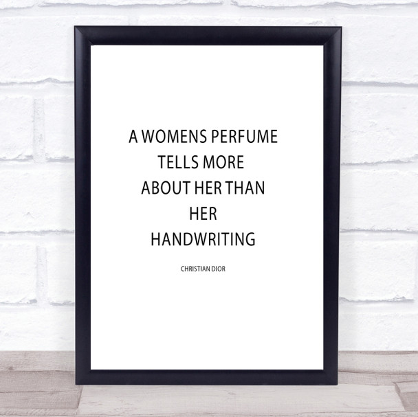 Christian Dior Woman's Perfume Quote Print Poster Typography Word Art Picture