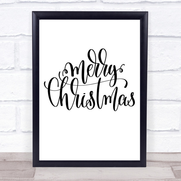Christmas Merry Xmas Quote Print Poster Typography Word Art Picture