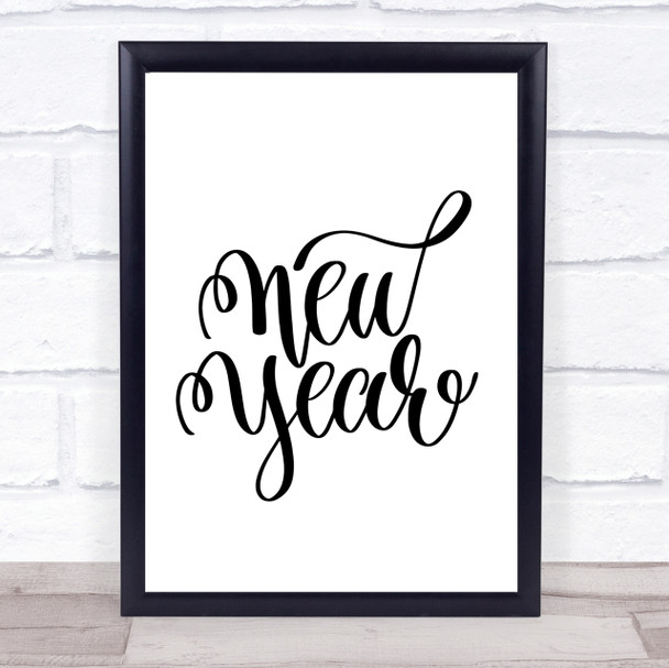 Christmas New Year Quote Print Poster Typography Word Art Picture