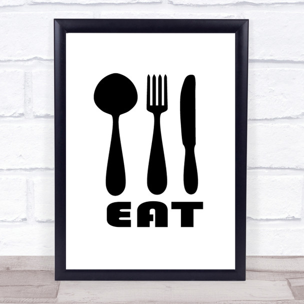 Eat Quote Print Poster Typography Word Art Picture