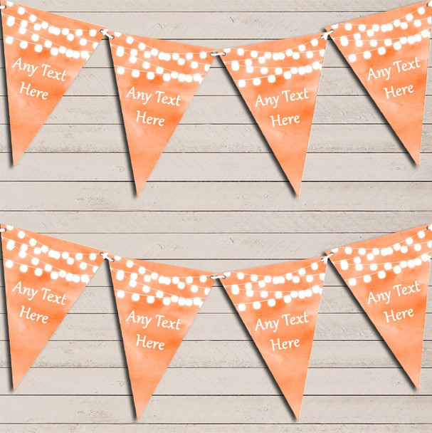 Orange Watercolour Lights Tea Party Bunting Garland Party Banner