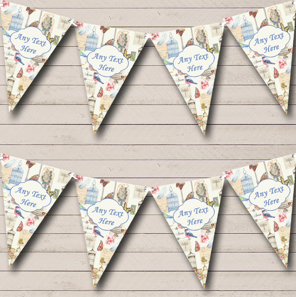 Shabby Chic Bird Butterfly And Birdcage Wedding Bunting
