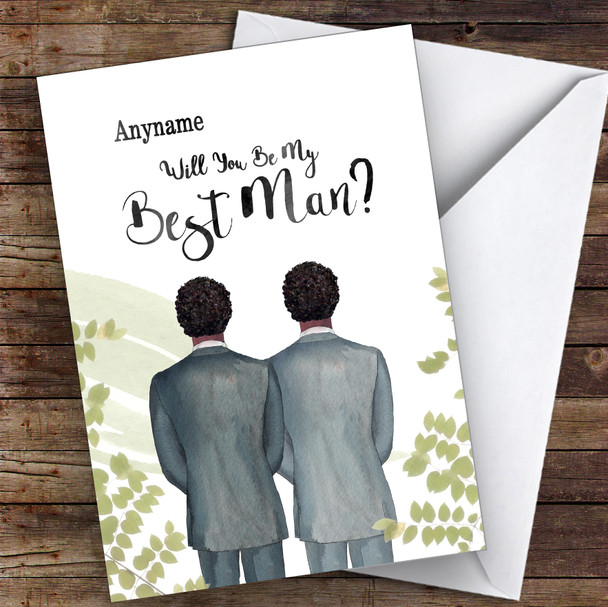 Curly Black Hair Curly Black Hair Will You Be My Best Man Personalised Card