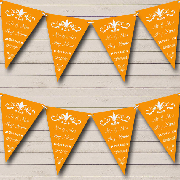 Regal Orange Wedding Venue or Reception Bunting